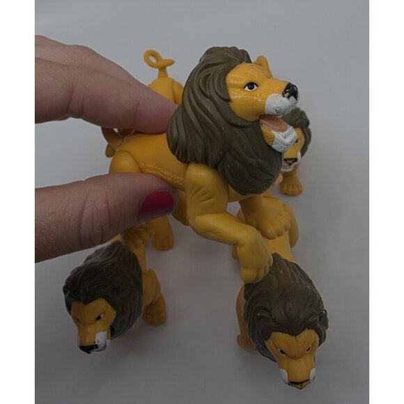 McDonald's Happy Meal Toy Lion Figures 1998 Poseable Disney Lot of 6 Vintage - Picture 8 of 9